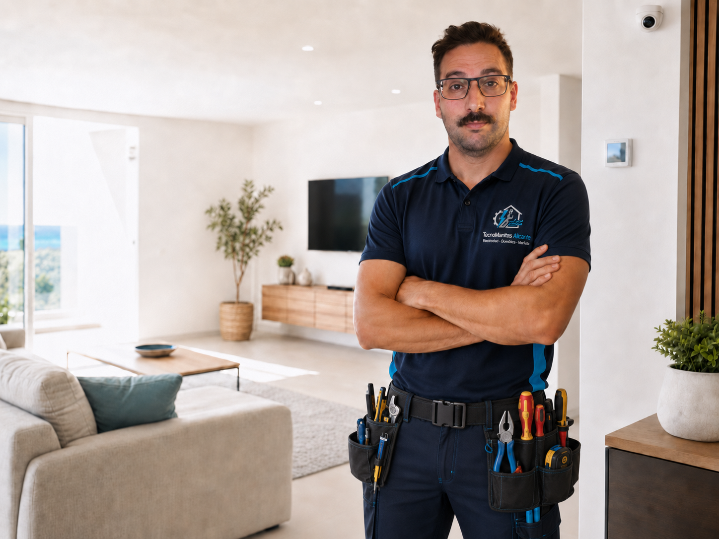 Técnico de TecnoManitas Alicante con uniforme profesional
